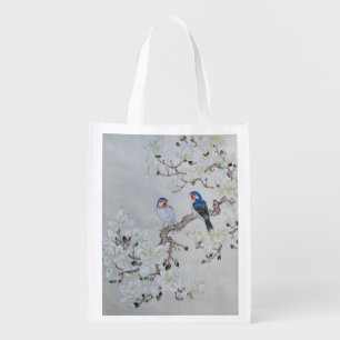 White Magnolia Grocery Bag
