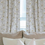 White Magnolia Hand-Drawn Southern Floral  Blackout Curtains<br><div class="desc">Beautiful,  Southern-inspired floral curtain panels featuring hand-drawn white magnolias with subtle touches of gold. Original art and design by Annie Montgomery Design.</div>