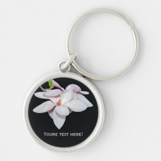 White Magnolia Keychain