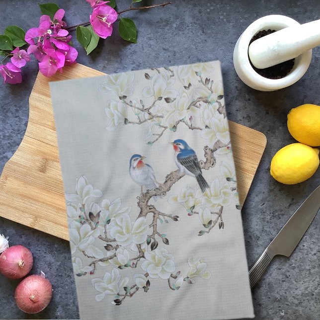 White Magnolia  Kitchen Towel (Creator Uploaded)