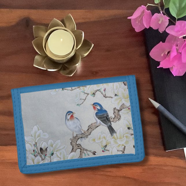 White Magnolia Trifold Wallet (Creator Uploaded)