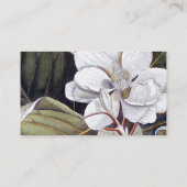 White Magnolia Vintage Botanical Business Card (Back)