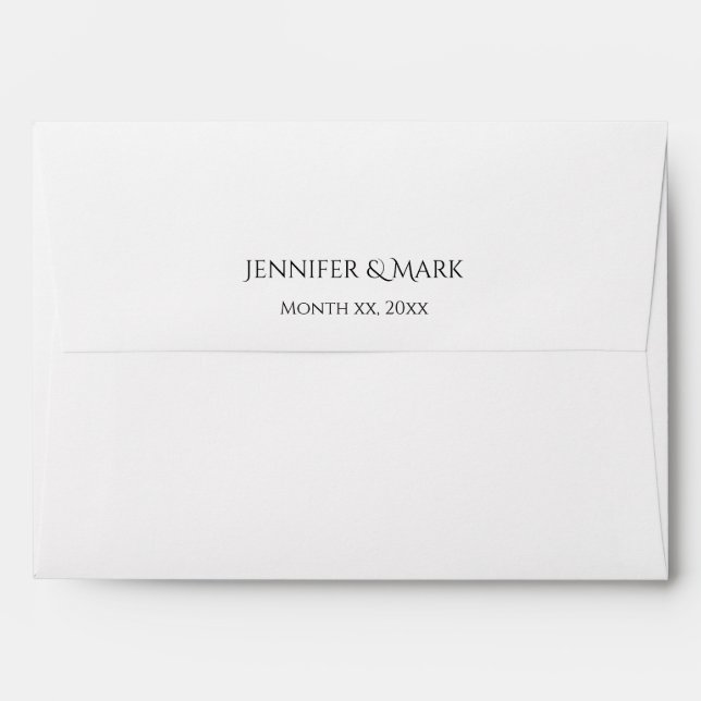 White Magnolia - Wedding Invitation Envelope - A7 (Back (Top Flap))