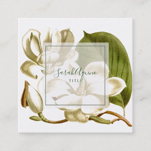 White Magnolias Floral Business Card