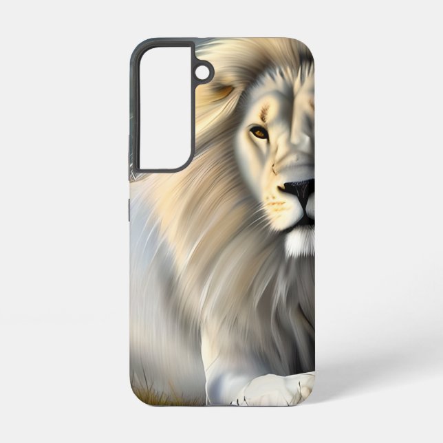 White Majestic Ethereal White Lion Samsung Galaxy Case (Back)