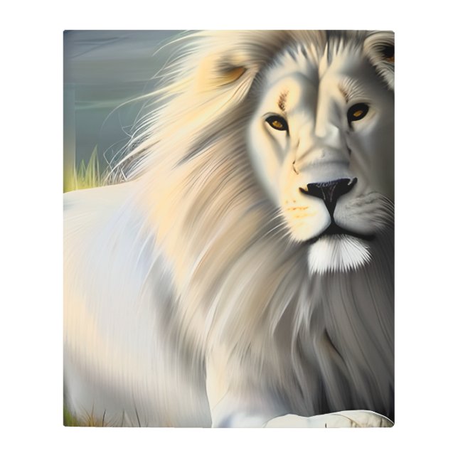 White Majestic Lion Ethereal Art SI Generated (Front)