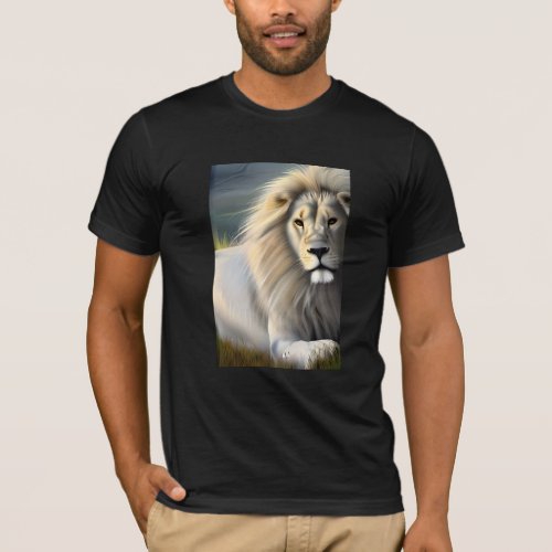 White Majestic Lion Ethereal Art  T_Shirt