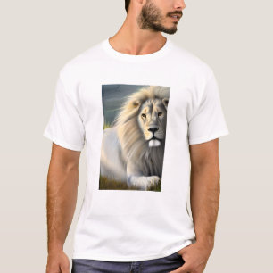 White Majestic Lion Ethereal Art  T-Shirt