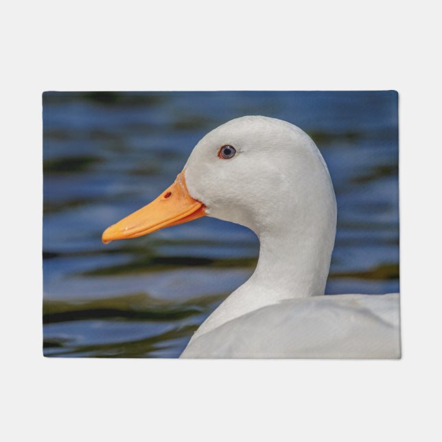 White Mallard Duck Doormat (Front)