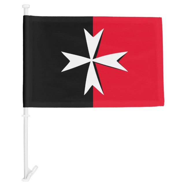 White Maltese Cross & Malta flag fashion symbol (Front)