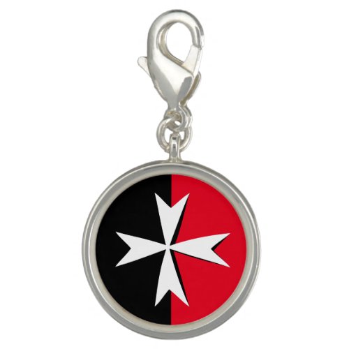 White Maltese Cross  Malta flag fashion symbol Charm