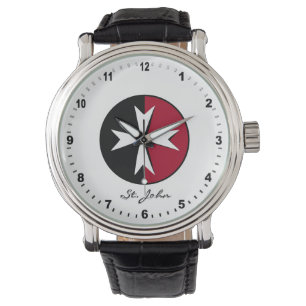 White Maltese Cross, St John order, Malta Watch