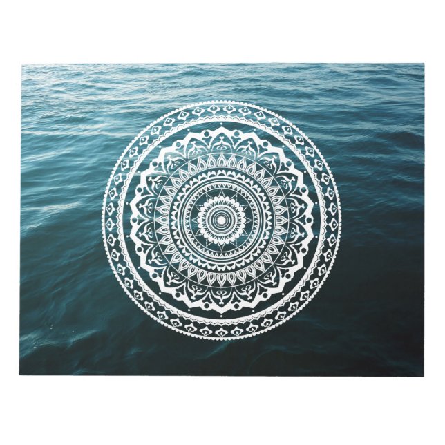 White Mandala Let the sea set you free Notepad (Front)