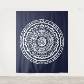 White Mandala Let the sea set you free Tapestry
