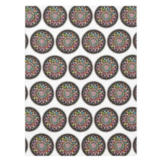 White Mandala Rainbow Indian Pattern Tablecloth