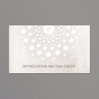 White Mandala Yoga and Meditation Instructor Business Card