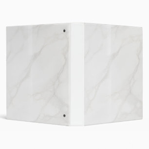 White Marble 3 Ring Binder