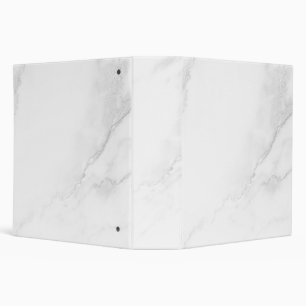 White Marble 3 Ring Binder