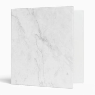 White Marble 3 Ring Binder