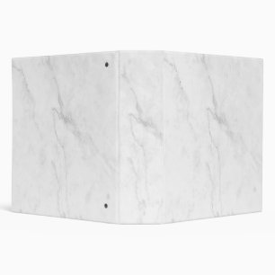 White Marble 3 Ring Binder