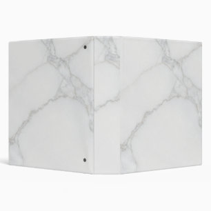 White Marble 3 Ring Binder