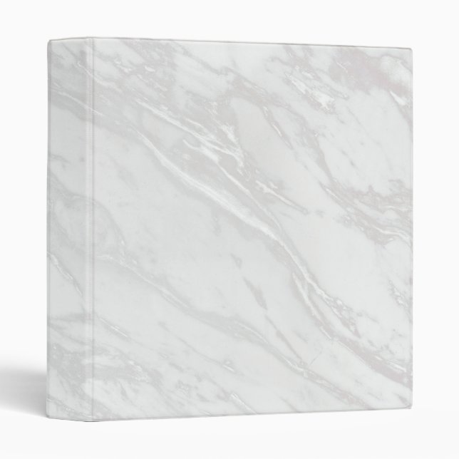 White Marble 3 Ring Binder (Front/Spine)