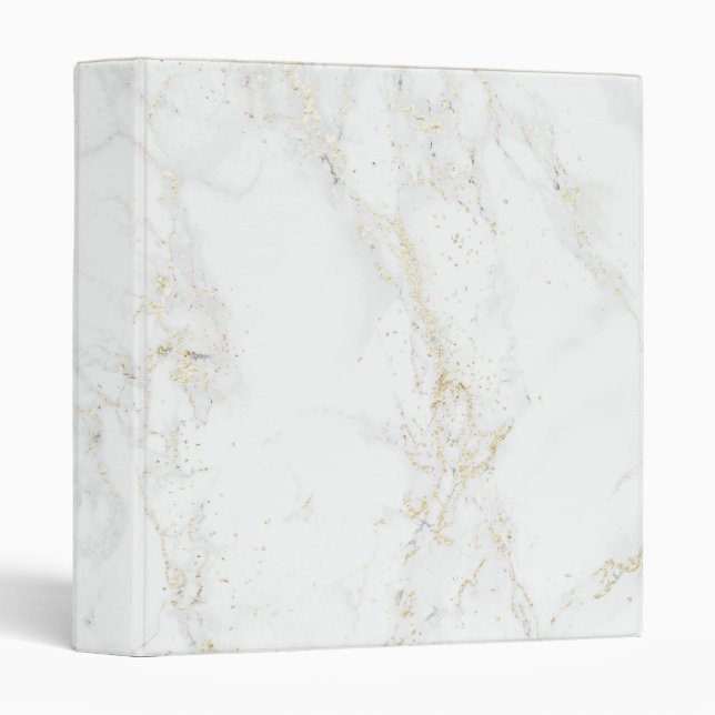 white marble 3 ring binder (Front/Spine)