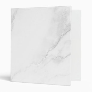 White Marble 3 Ring Binder