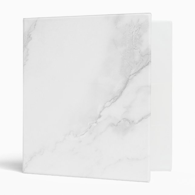 White Marble 3 Ring Binder (Front/Inside)
