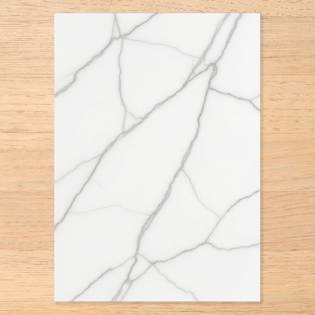 White Marble Acrylic Invitations (Front)