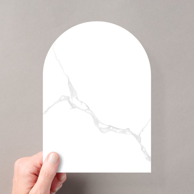 White Marble  Acrylic Invitations (Insitu (Handheld))