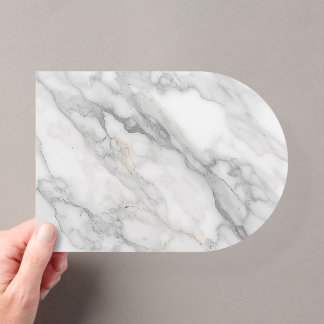 White Marble Acrylic Invitations