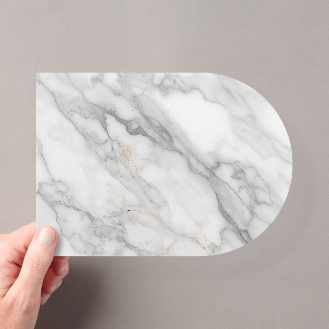 White Marble Acrylic Invitations (Insitu (Handheld))
