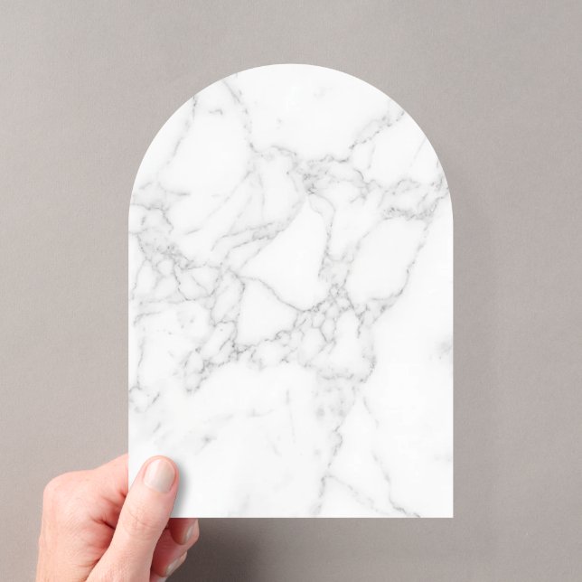 White Marble Acrylic Invitations (Insitu (Handheld))