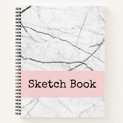 White Marble and Blush Sketch Book