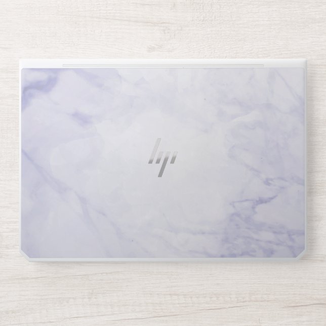 White marble background HP laptop skin (Front)