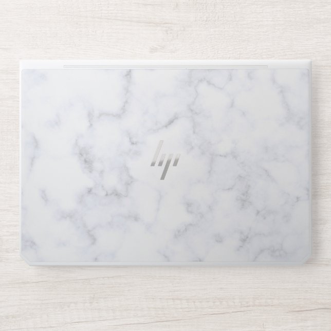 White Marble Background HP Laptop Skin (Front)