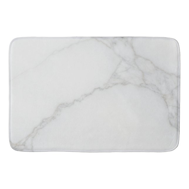 White Marble Bath Mat (Front)