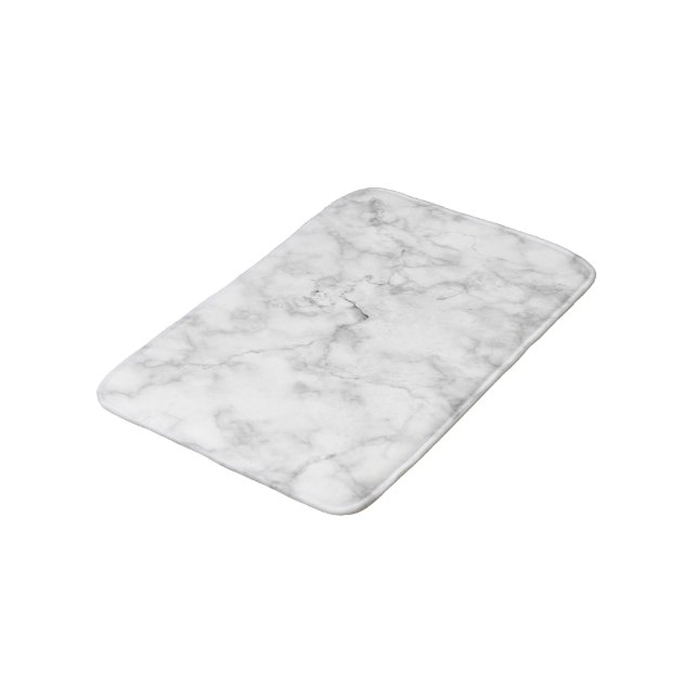 White marble  bath mat (Angled)