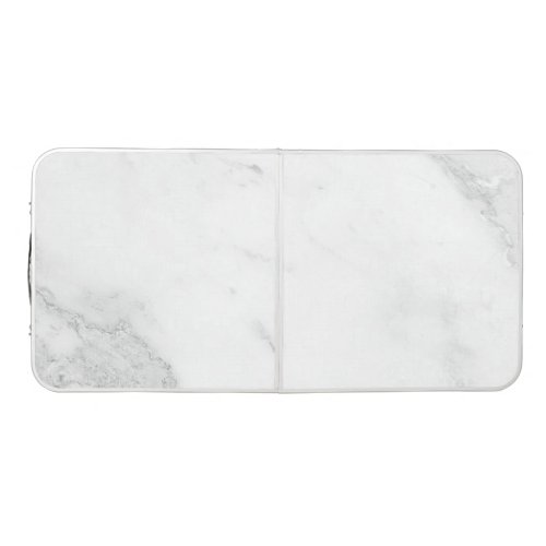 White Marble Beer Pong Table