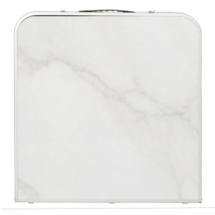 White Marble Beer Pong Table