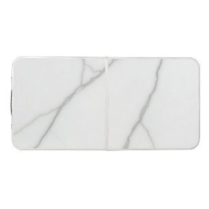 White Marble Beer Pong Table