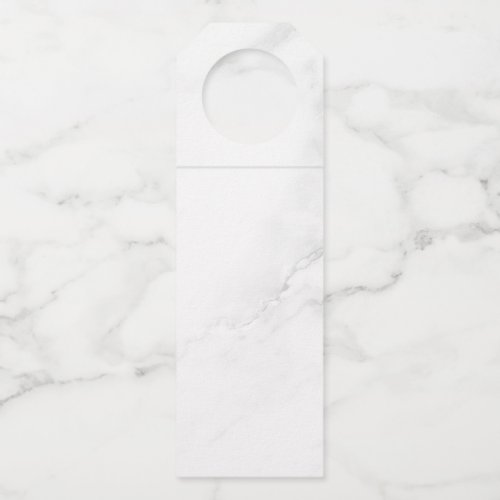 White Marble Bottle Hanger Tag