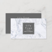 White Marble Business Card (Front/Back)