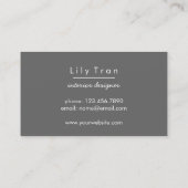 White Marble Business Card (Back)