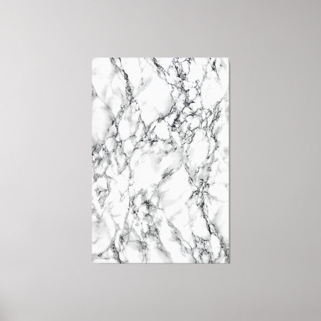 White Marble Canvas Print (Front)