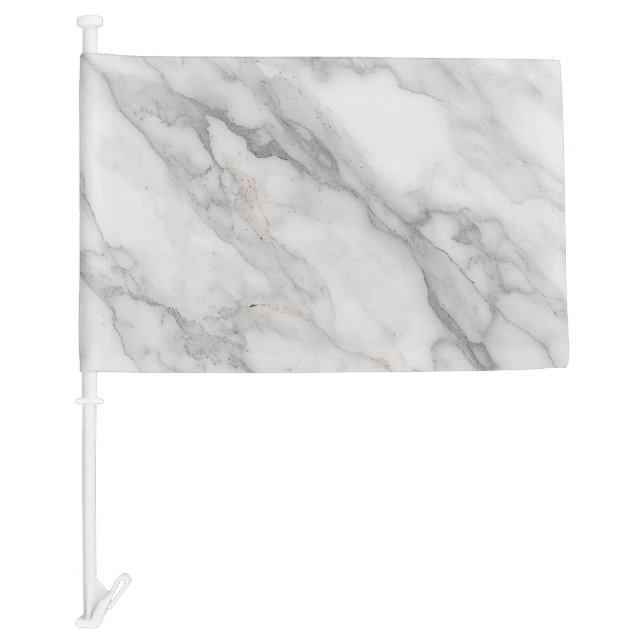 White Marble Car Flag (Front)
