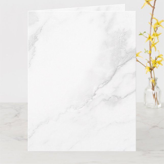 White Marble  Card (Yellow Flower)
