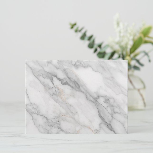 White Marble Card (Standing Front)