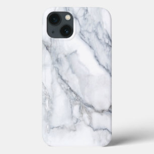 White Marble Carrara Calacatta Texture iPhone 13 Case